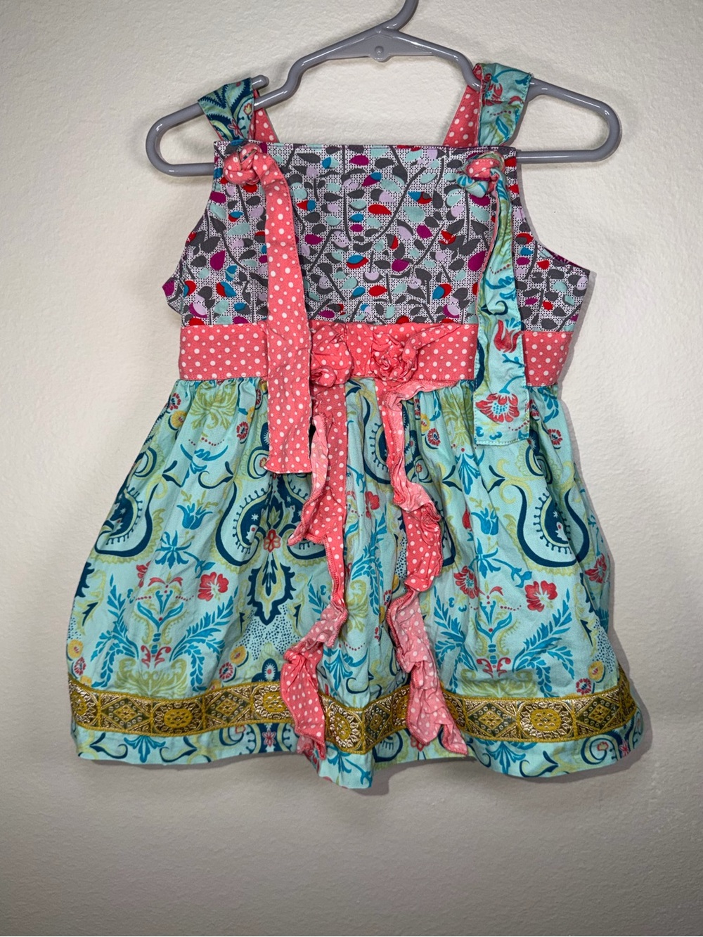 Matilda Jane Baby Colorful Funky Boho Pattern Flowy Dress Cottage Fairy Paisley